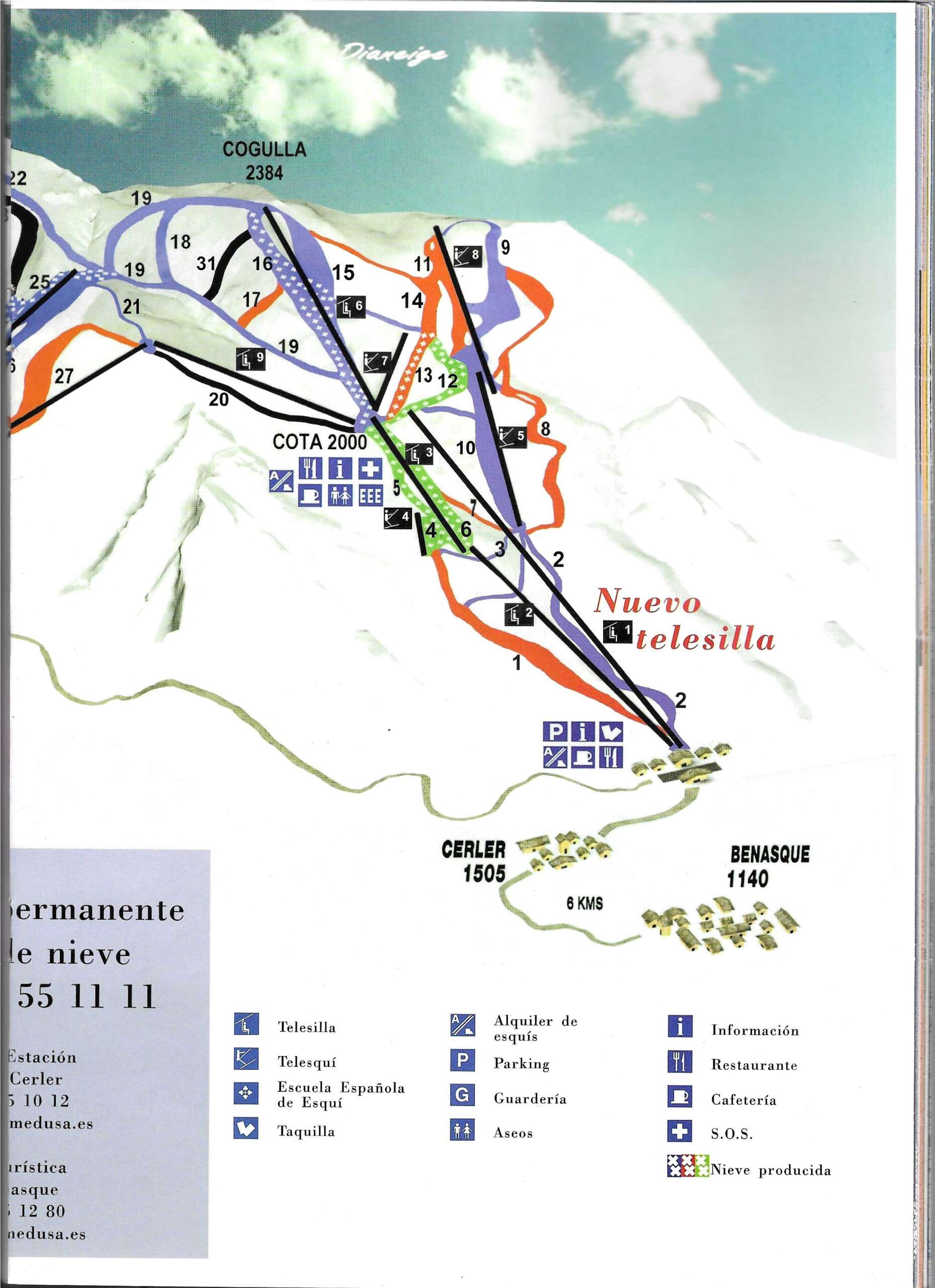 mapa estación Cerler